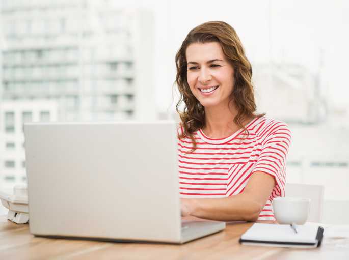 Woman computing